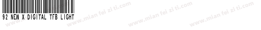 92 New X Digital tfb Light字体转换